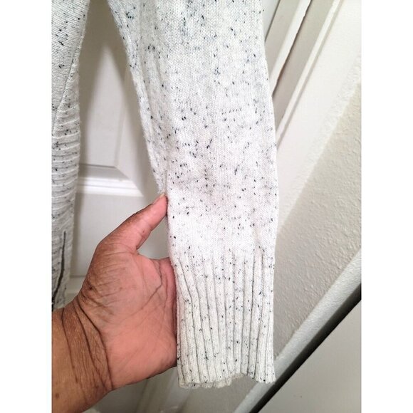 Talbots Women's Open-Front Speckled Cardigan With Zippered Sides - Picture 4 of 12